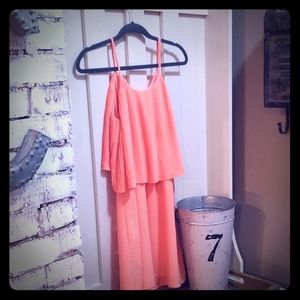 Coral dress or bathing suit cover up